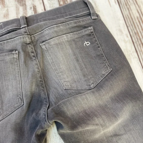 Rag & Bone Moto Skinny Jeans Buxton Gray Ankle Zip Size 25 NWOT - Picture 11 of 16